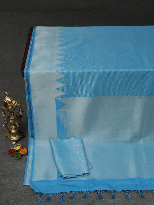 Banarasi soft silk - light blue