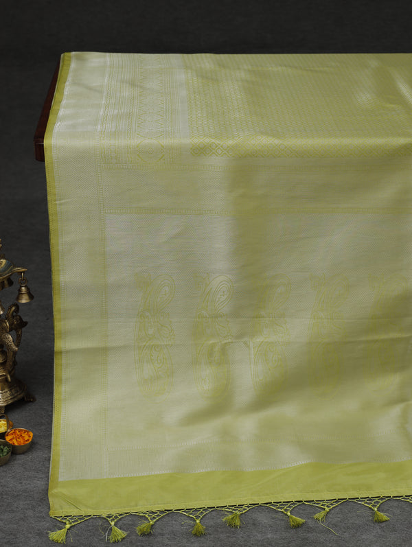 Banarasi soft silk saree- light green
