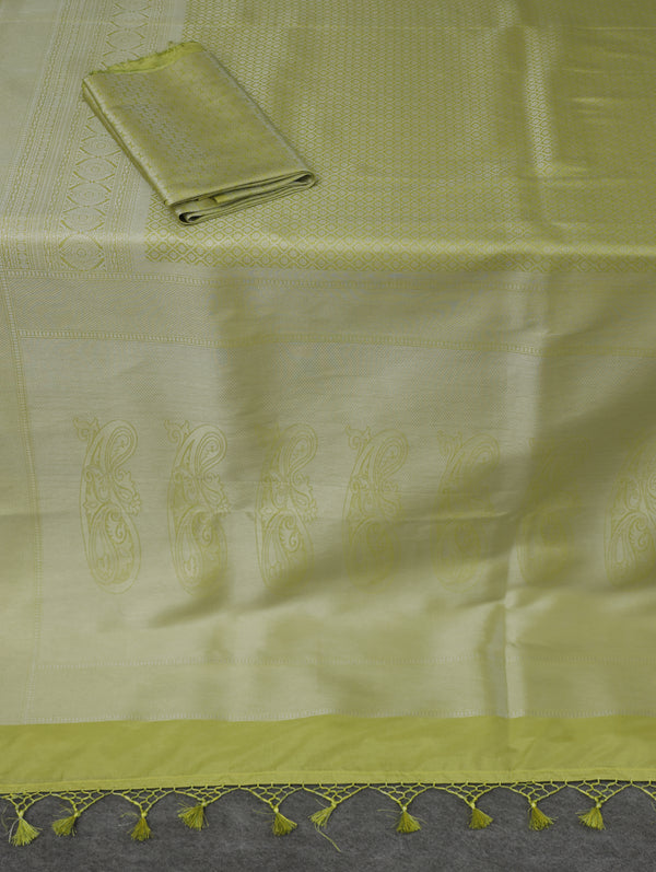 Banarasi soft silk saree- light green