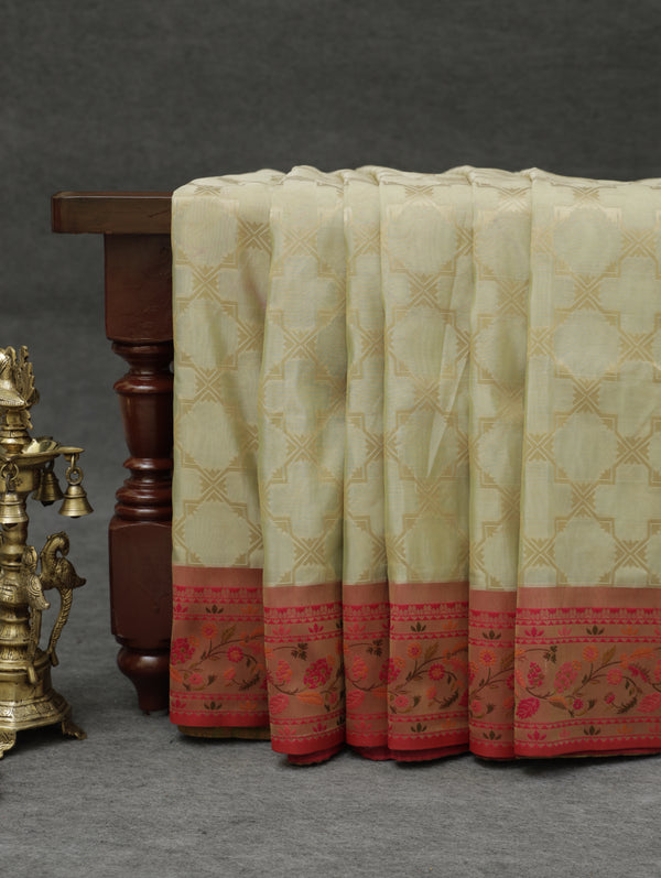 Paithani silk - off white