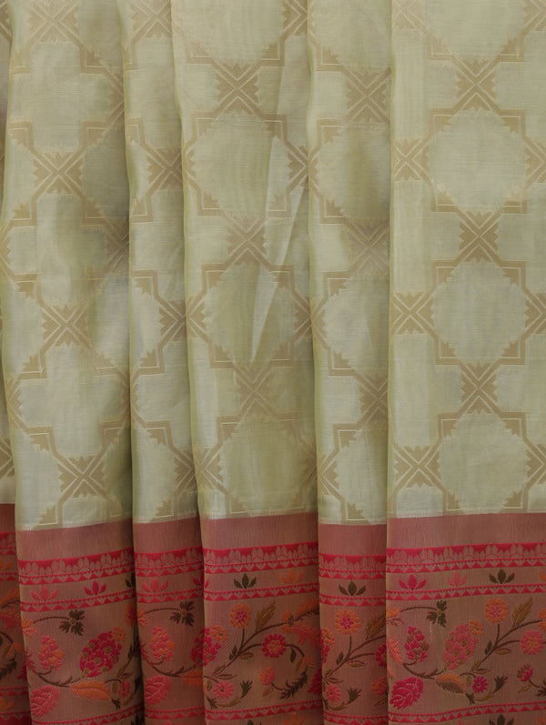 Paithani silk - off white