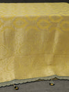 Khaddi Banarasi georgette saree - yellow