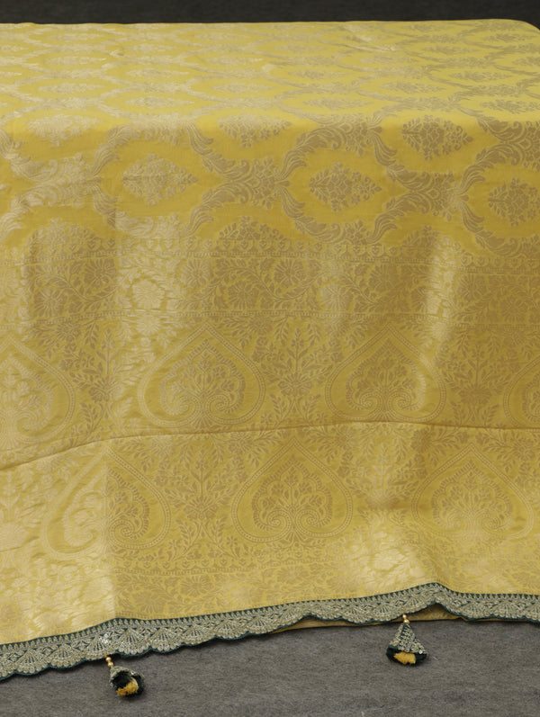 Khaddi Banarasi georgette saree - yellow