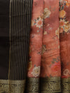 Banarasi dupion printed crepe silk saree