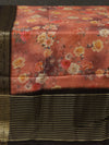 Banarasi dupion printed crepe silk saree