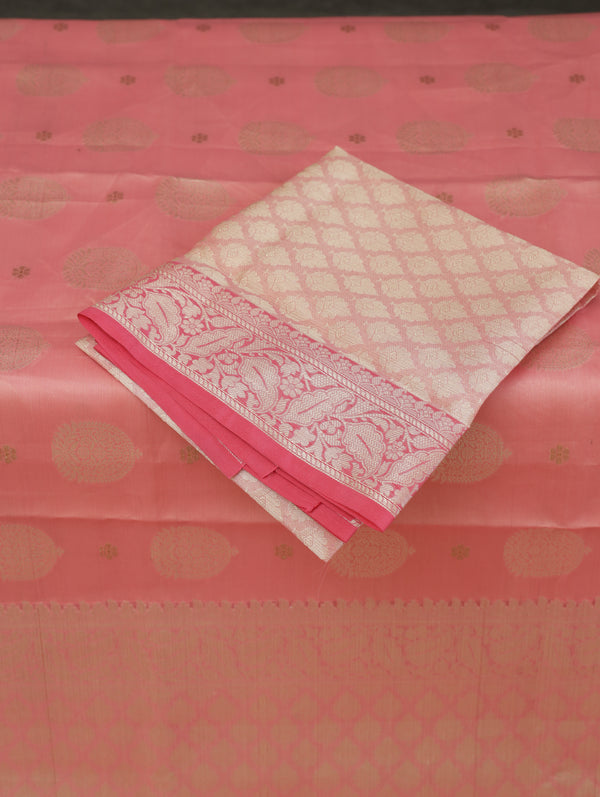 Banarasi organza tissue saree - pink