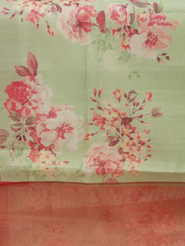 Banarasi butter tissue silk saree - green