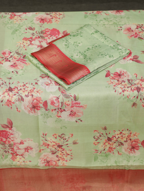 Banarasi butter tissue silk saree - green