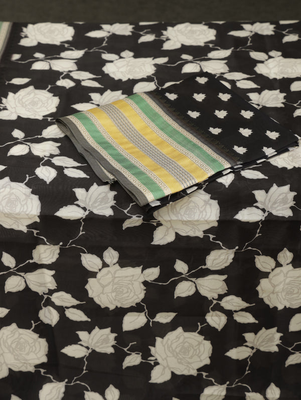 Banarasi butter tissue silk saree - Black