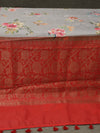 Banarasi butter tissue silk saree - grey