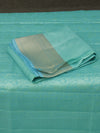 Banarasi Tanchoi organza saree - Turquoise Blue
