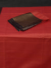 Banarasi Tanchoi organza saree  - Orange with coffee brown