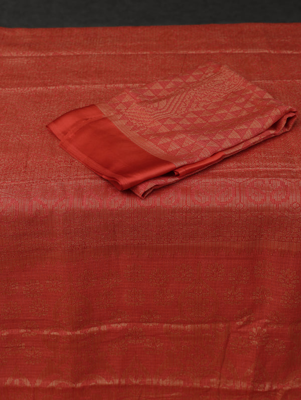 Banarasi Kota saree - Vermillion red