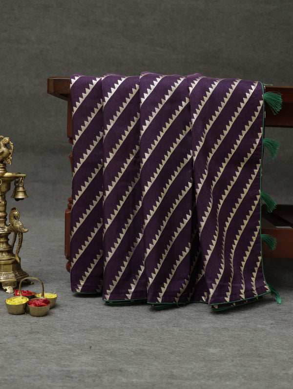 banarasi tussar Georgette - Purple