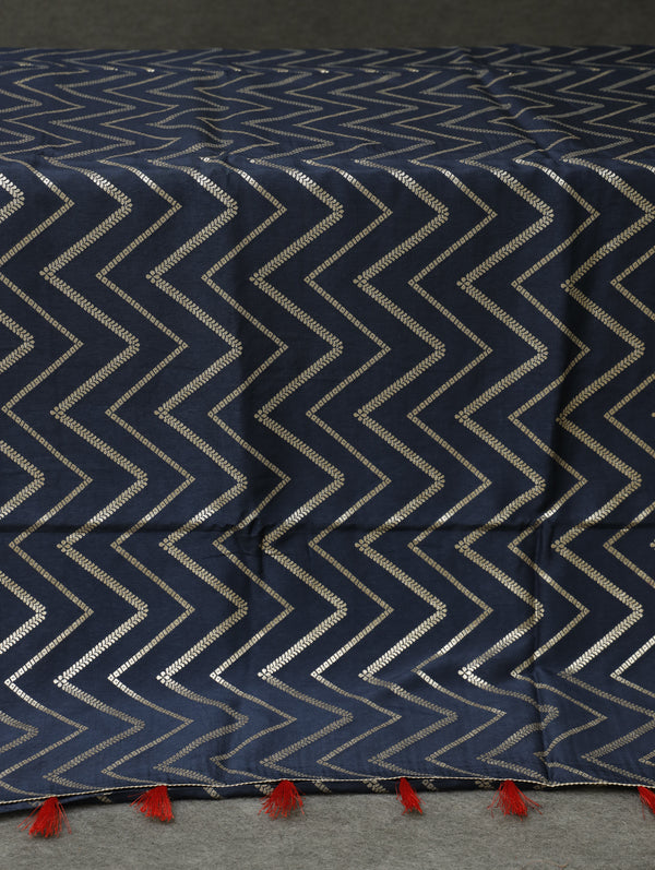 Banarasi tussar Georgette - Navy blue