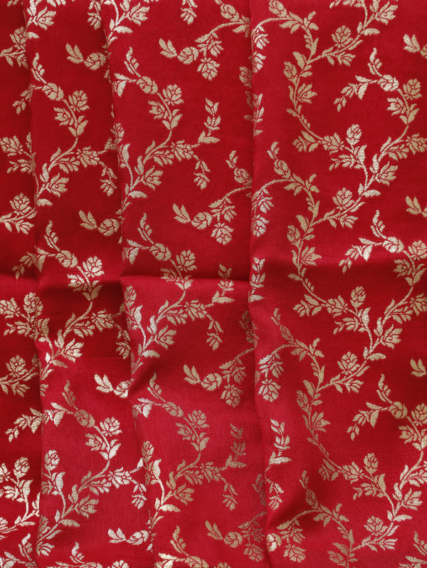 banarasi tussar Georgette - Red