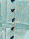 Banarasi tussar Georgette - Icey blue