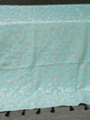 Banarasi tussar Georgette - Icey blue