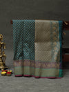 Banarasi silk saree -Emarald green