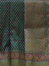 Banarasi silk saree -Emarald green