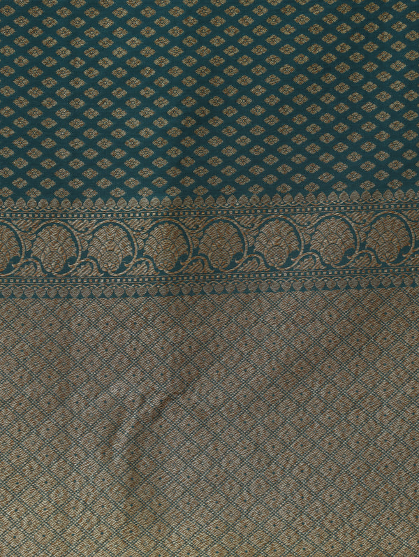 Banarasi silk saree -Emarald green