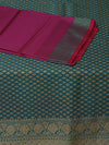 Banarasi silk saree -Emarald green