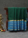 Mysore silk saree - Green with blue