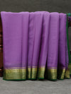 Mysore silk saree - Purple with green