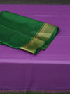 Mysore silk saree - Purple with green