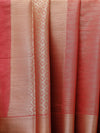 Banarasi tissue soft silk - peach