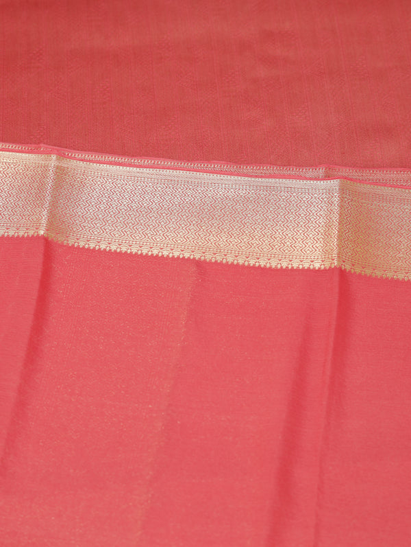Banarasi tissue soft silk - peach