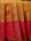 Kanjeevaram silk saree - Fiery Orange
