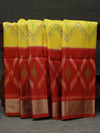 Ikkat silk saree -yellow