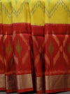 Ikkat silk saree -yellow
