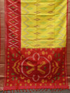 Ikkat silk saree -yellow