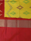 Ikkat silk saree -yellow