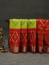 Ikkat silk saree -lime green