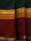 Mysore silk saree - Green with Mustard and maroon