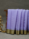 Mysore silk saree - lavender with black