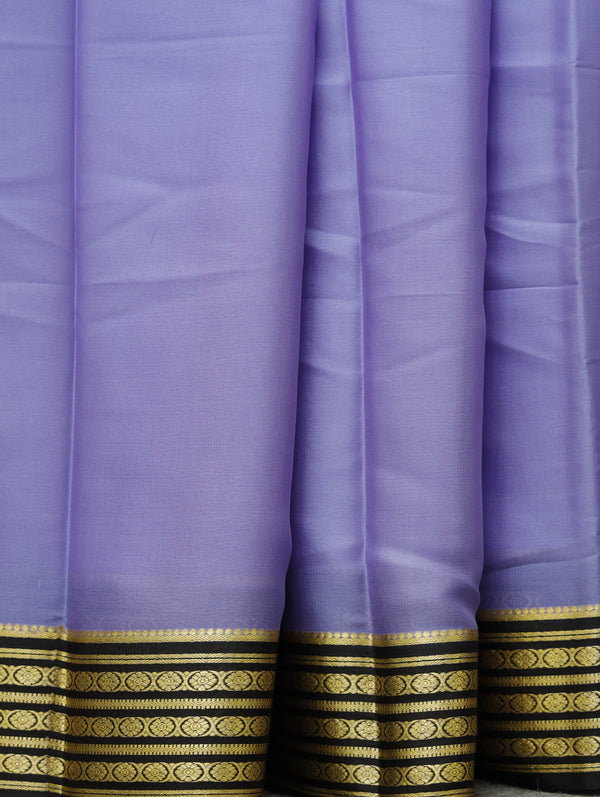 Mysore silk saree - lavender with black
