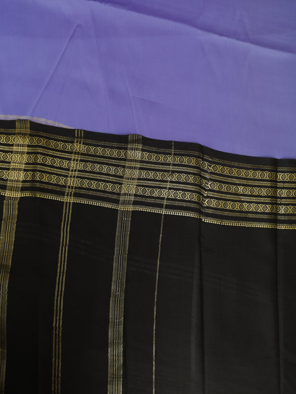 Mysore silk saree - lavender with black