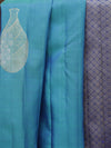 Kanjeevaram silk saree - Ocean blue