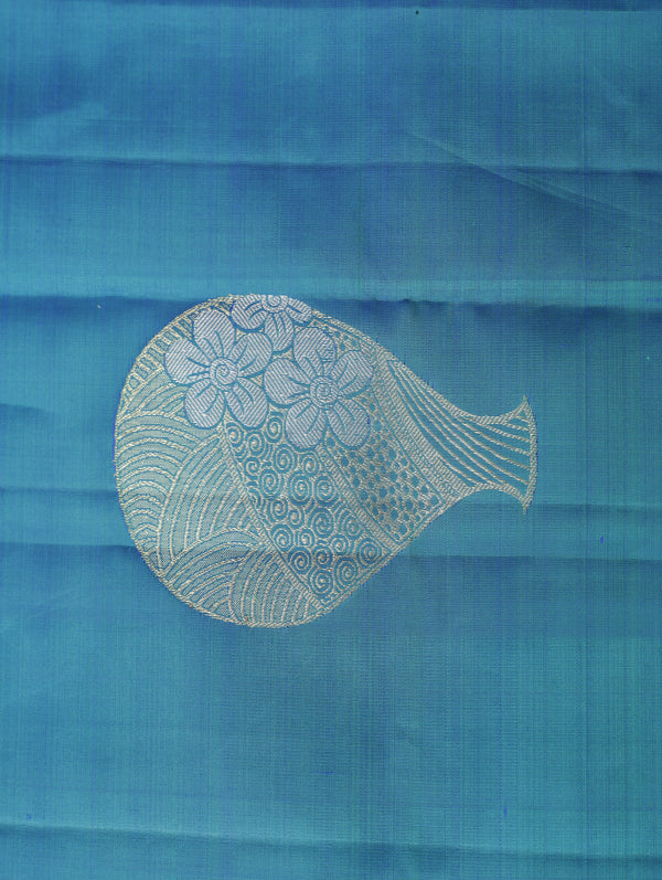 Kanjeevaram silk saree - Ocean blue
