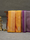 Kanjeevaram silk saree - Sunset orange