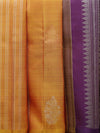 Kanjeevaram silk saree - Sunset orange