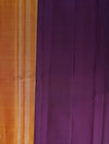 Kanjeevaram silk saree - Sunset orange