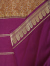 Kalamkari Mysore silk - Brown with Purple