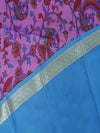 Kalamkari Mysore silk - Lilac with blue