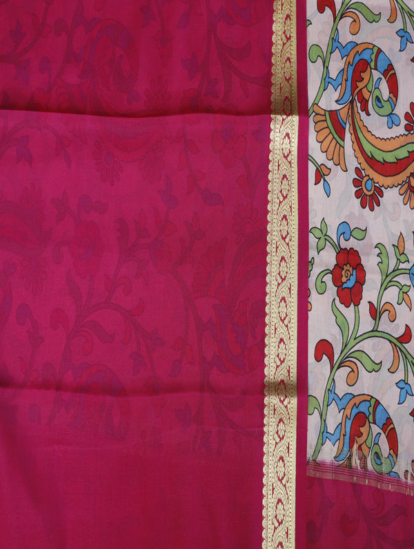 Kalamkari Mysore silk - off white