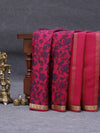 Kalamkari Mysore silk - Pink lotus